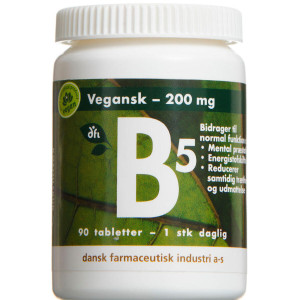 Dansk Farmaceutisk Industri B5 200 mg Vegansk Kosttilskud 90 stk