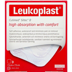 Leukoplast Cutmed Siltec B 7,5 x 7,5 cm Medicinsk udstyr 3 stk