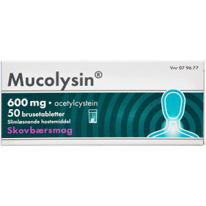 Mucolysin 600 mg 50 stk Brusetabletter