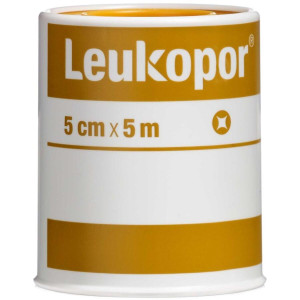 Leukoplast Leukopor 5cmx5m Medicinsk udstyr 1 stk