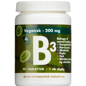 Grønne Vitaminer Vitamin B3 Tabletter Kosttilskud 90 stk