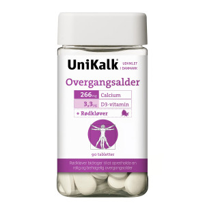 UniKalk Overgangsalder Kosttilskud 90 stk