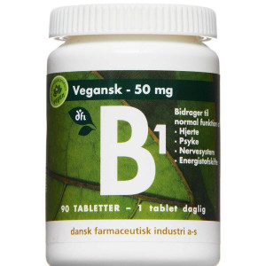 Grønne Vitaminer B1 Vitamin 50 mg Kosttilskud 90 stk