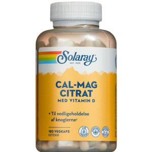 Solaray Cal-Mag Citrat + D-Vitamin Kosttilskud 180 stk