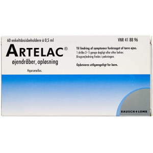 Bausch & lomb nordic ab Artelac 3,2 mg/ml 30 ml Øjendråber, opløsning, enkeltdosisbeholder