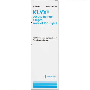 Ferring Klyx 1 + 250 mg/ml 120 ml Rektalvæske, opløsning
