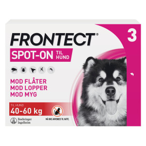 Frontect (til hunde 40-60 kg) 405,6+3028,8 mg 3 stk Spot-on, opløsning