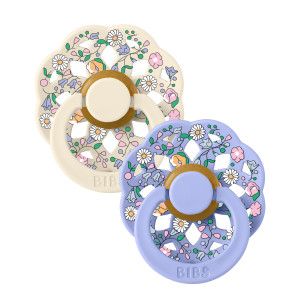 BIBS x Liberty Pacifier Boheme 2 PACK Chloe Meadow Latex Size 1 Ivory Mix 2 stk