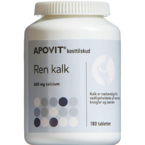 Apovit Ren Kalk Tabletter Kosttilskud 180 stk