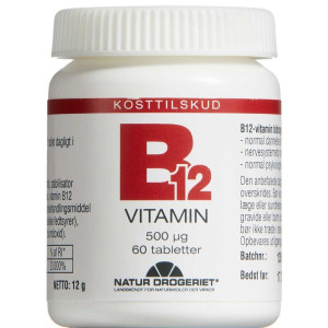 Natur Drogeriet B12 Vitamin 500 mikg 60 stk
