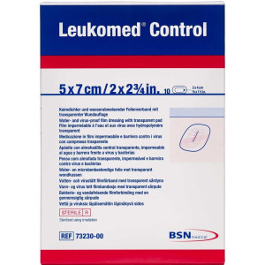 Leukomed Control 5x7cm Filmforbinding Medicinsk udstyr 10 stk