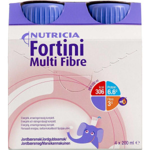 Nutricia Fortini Multi Fibre Jordbær 200 ml