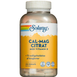 Solaray Cal-Mag Citrat+D Kosttilskud 270 stk