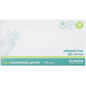 Klinion Protection Vinylhandske, Pudderfri, PHT Fri, Medium Medicinsk udstyr 100 stk