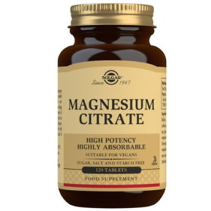 SOLGAR MAGNESIUM CITRATE Kosttilskud 120 tabl