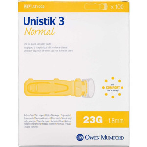Unistik 3 Normal Lancetter Medicinsk udstyr 100 stk