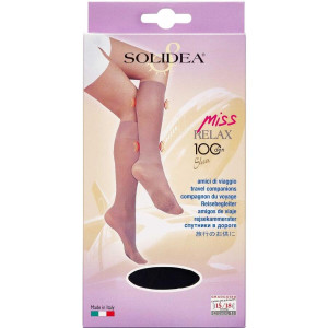 Solidea Knæ Miss Relax 100 SH Sort Large Medicinsk udstyr 1 par