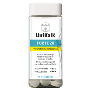 Unikalk Forte 20 Kosttilskud 90 stk