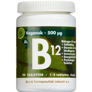 Grønne Vitaminer B12-vitamin Tabletter Kosttilskud 90 stk