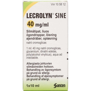 Santen oy Lecrolyn sine 40 mg/ml 10 ml Øjendråber, opløsning