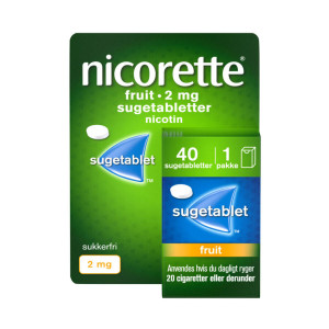 Nicorette Fruit 2 mg 40 stk Sugetabletter