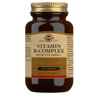 SOLGAR VITAMIN B-COMPLEX+C Kosttilskud 100 tabl