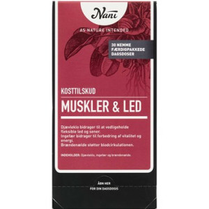 Nani Kurpakke Muskler & Led Kosttilskud 30 poser