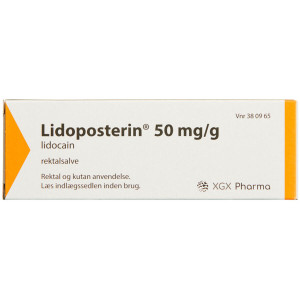 Xgx pharma aps Lidoposterin 50 mg/g (Håndkøb, apoteksforbeholdt) 25 g Rektalsalve