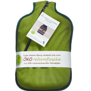 Sipacare øko-varmedunk med softshell betræk og lynlås grøn, 2L Medicinsk udstyr 1 stk
