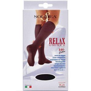 Solidea Knæ Relax Unisex 140 Cotton Sort XX-Large Medicinsk udstyr 1 par