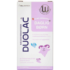 Duolac Daglig+ Børn Kosttilskud 60 stk
