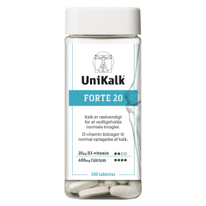 Unikalk Forte 20 Kosttilskud 180 stk