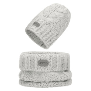 Zimowy Zestaw Bartek Z Wełny Merino 85604-80, Czapka + Komin