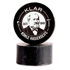 KLAR Sapone da barba carbone attivo 110 g