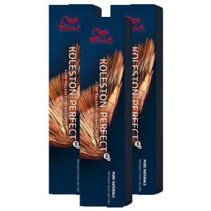 Wella Professionals Wella Koleston Perfect ME+ Pure Naturals 3er Set 5/0 Hellbraun 3 x 60 ml