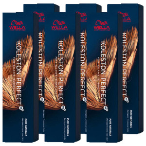 Wella Professionals Wella Koleston Perfect ME+ Pure Naturals 6er Set 4/0 Mittelbraun 6 x 60 ml