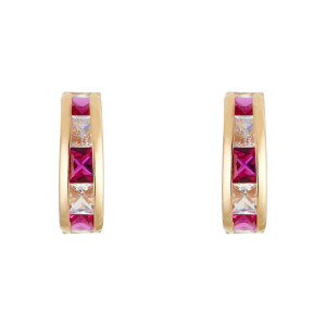 L'Exception - Boucles d'oreilles Redarc or jaune OS