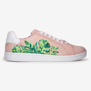 Mellow Yellow - Sneakers en Velours de Cuir Faleaf roses 41