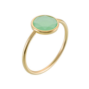 L'Or by Diamanta - Bague Aliyan Jade or jaune 52