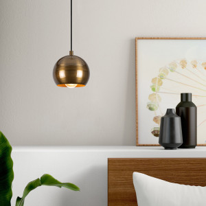 Opviq - Suspension Berceste doré - 15x30x111cm OS