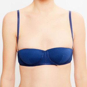 La Perla - Haut de maillot bandeau push-up Swim-Essence bleu T.38/B