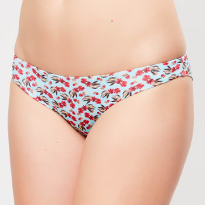 La Perla - Bas de maillot échancré Fleur de Plume fleuri turquoise 44