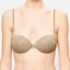 La Perla - Haut de maillot Dunes taupe T.40/B