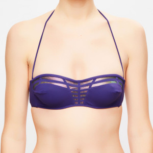 La Perla - Haut de maillot bandeau Mirage violet T.36/B