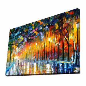 Wallity - Tableau canvas décoratif Lampadaires multicolore  - 70x100 cm OS