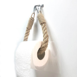 Wooden Art - Porte papier toilette Boru beige - 14x22x3 cm OS