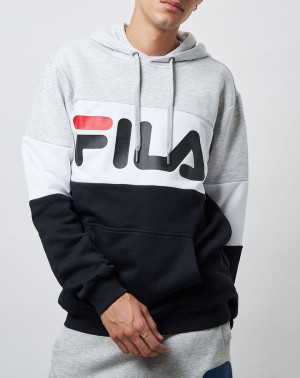 Fila - Sweat Night gris clair/blanc/bleu nuit S