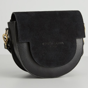 Christian Laurier - Sac bandoulière en Cuir Lexa noir - 22x18x8 OS
