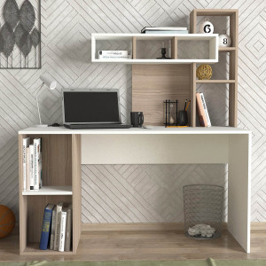 Homitis - Bureau Coral  blanc/cordoba - 140x153.8x60 cm OS