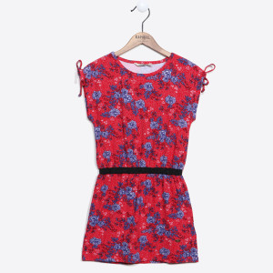 Kaporal 5 - Robe Junee imprimé fleuri rouge/bleu 12 A